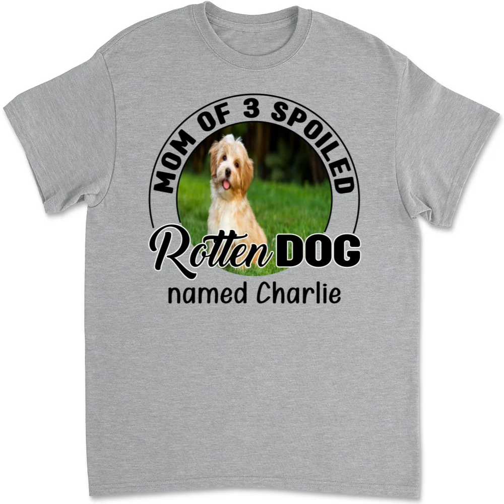 Dog Caricature Cartoon Photo - Personalized Custom Unisex T-Shirt - Image 6