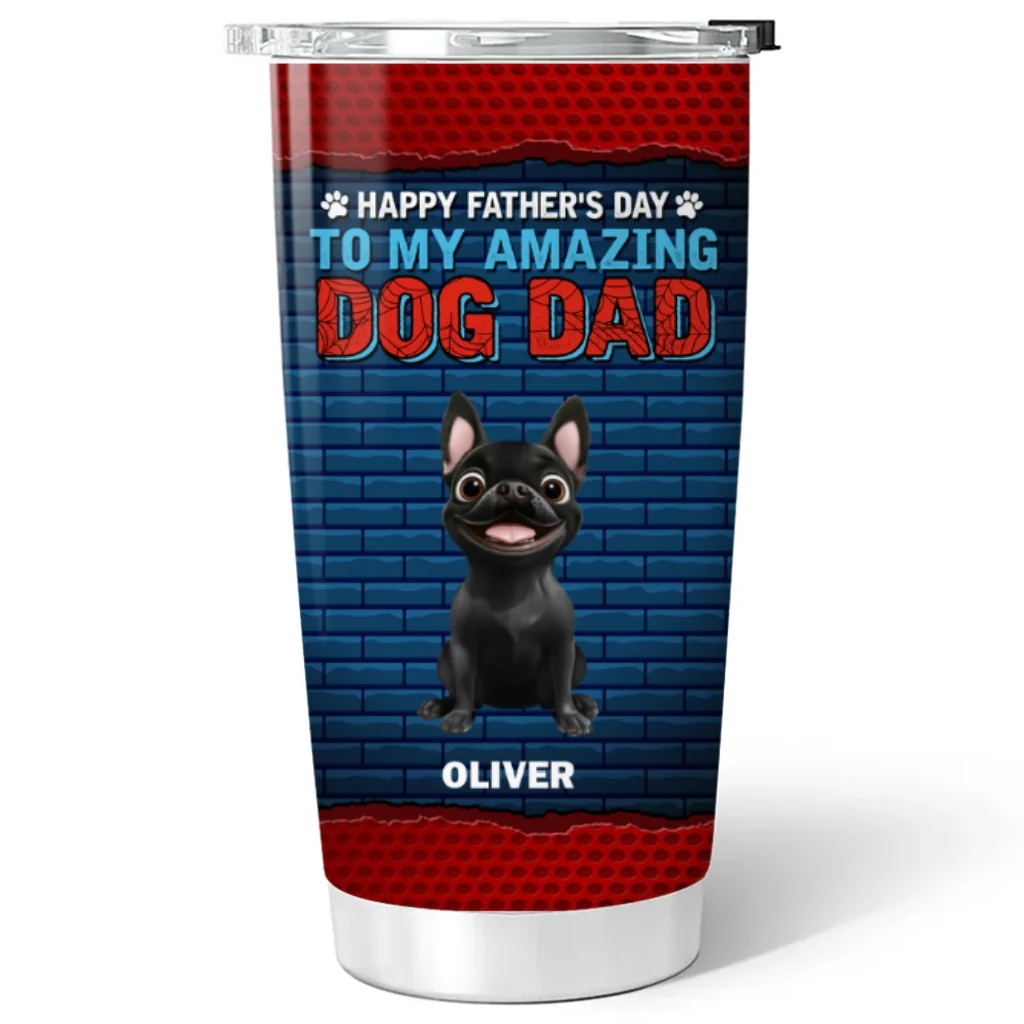 Dog Dad Amazing - Personalized Custom Tumbler - Image 5