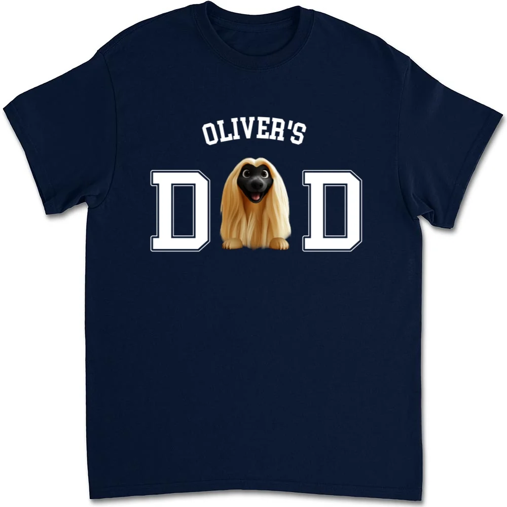 Dog Dad Mom Cartoon Basic - Personalized Custom Unisex T-shirt - Image 7