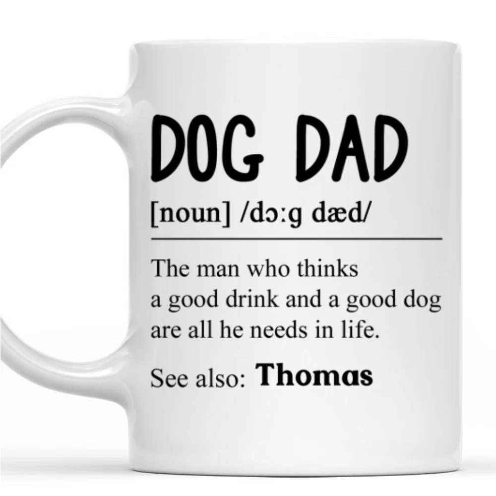 Dog Dad Mom Definition - Personalized Custom Coffee Mug - Image 7