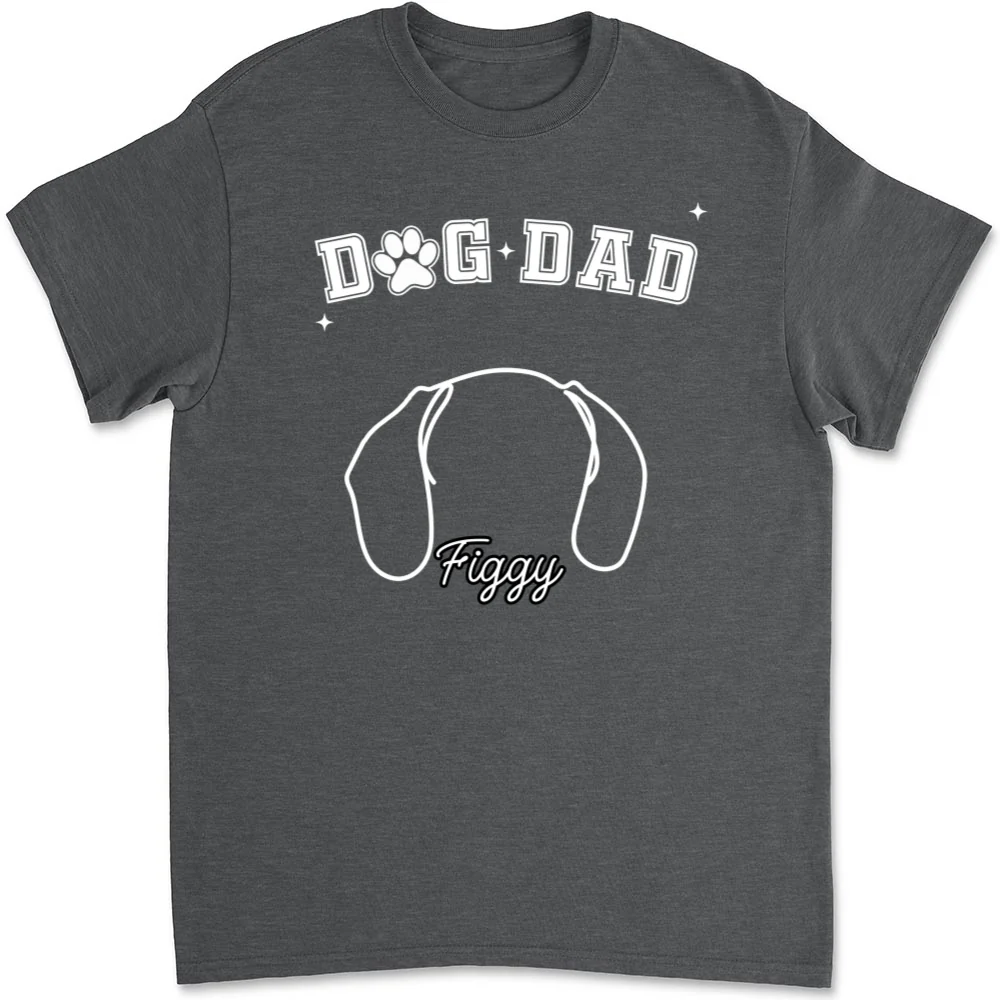 Dog Dad Mom Line - Personalized Custom Unisex T-shirt - Image 11