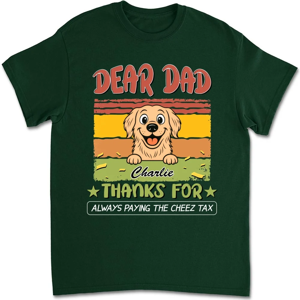 Dog Dad Pays Tax - Personalized Custom Shirt - Image 10