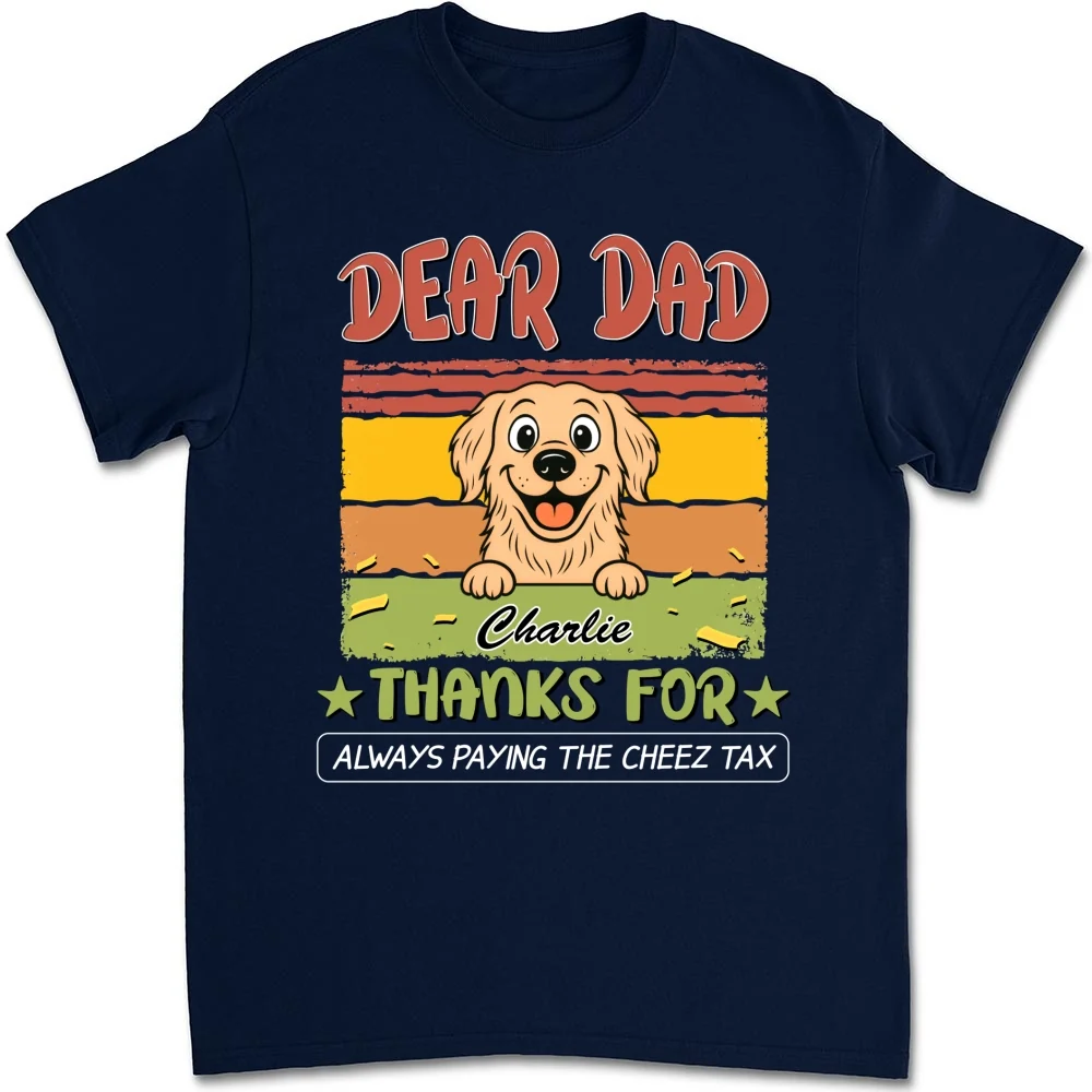 Dog Dad Pays Tax - Personalized Custom Shirt - Image 11