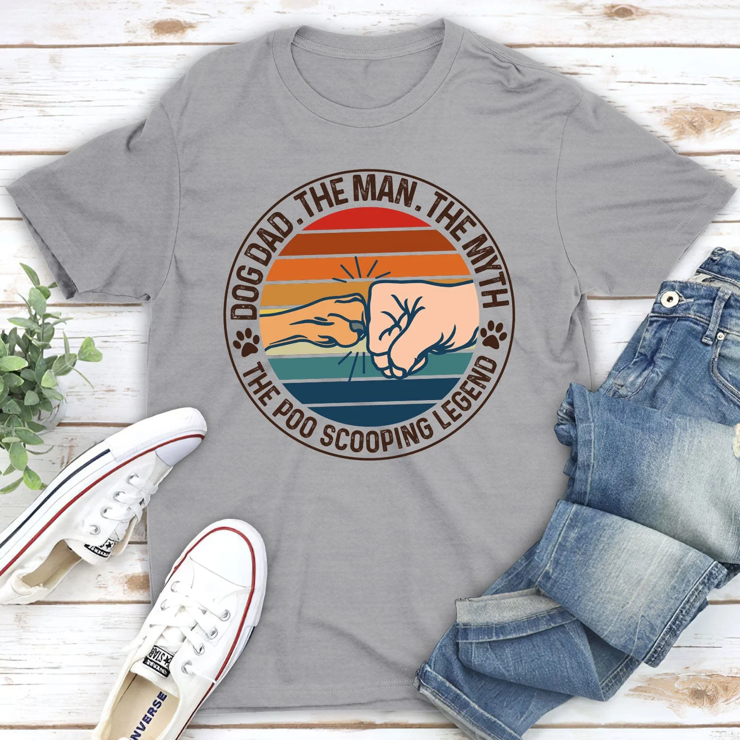 Dog Dad The Legend - Unisex T-shirt - Image 3
