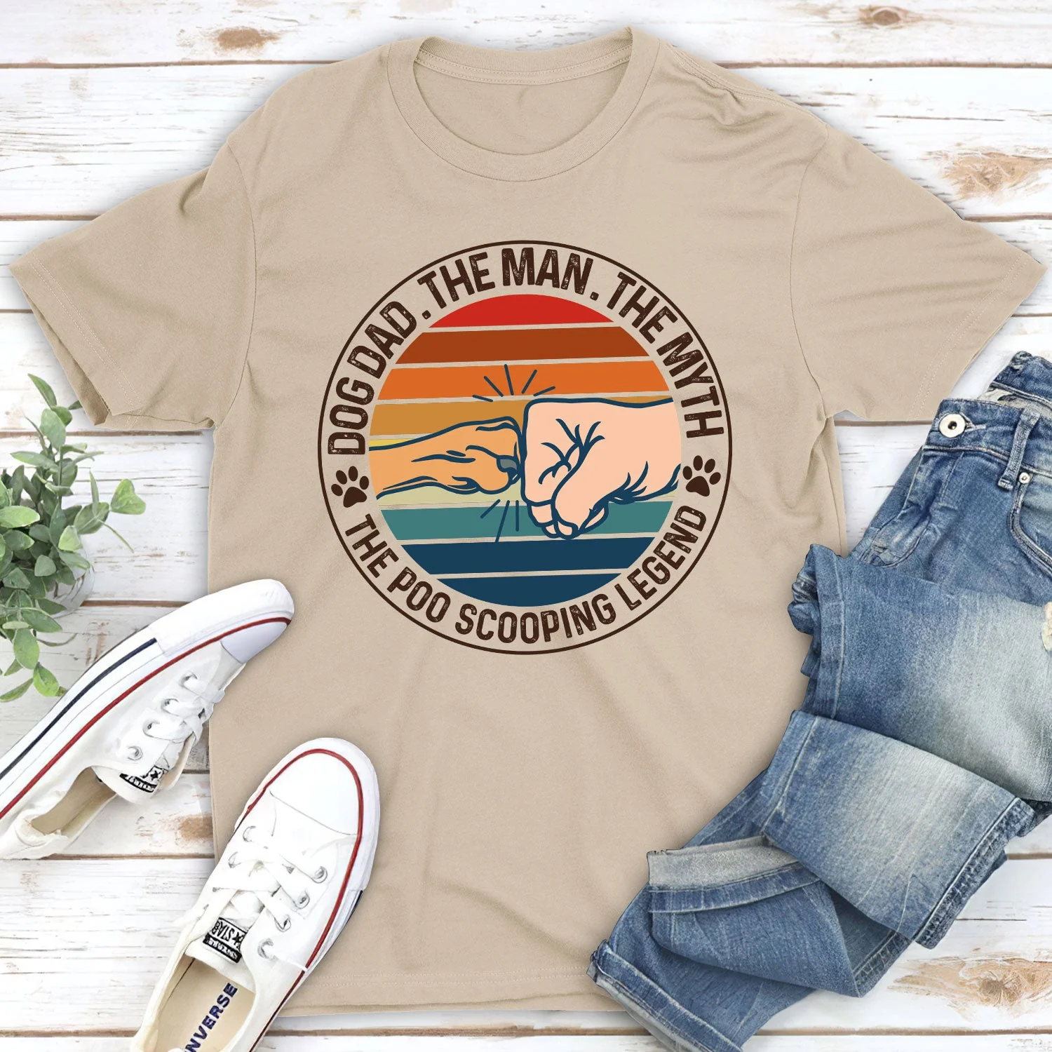 Dog Dad The Legend - Unisex T-shirt - Image 5