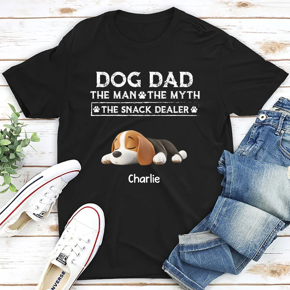 Dog Dad The Man - Personalized Custom Unisex T-Shirt - Image 2
