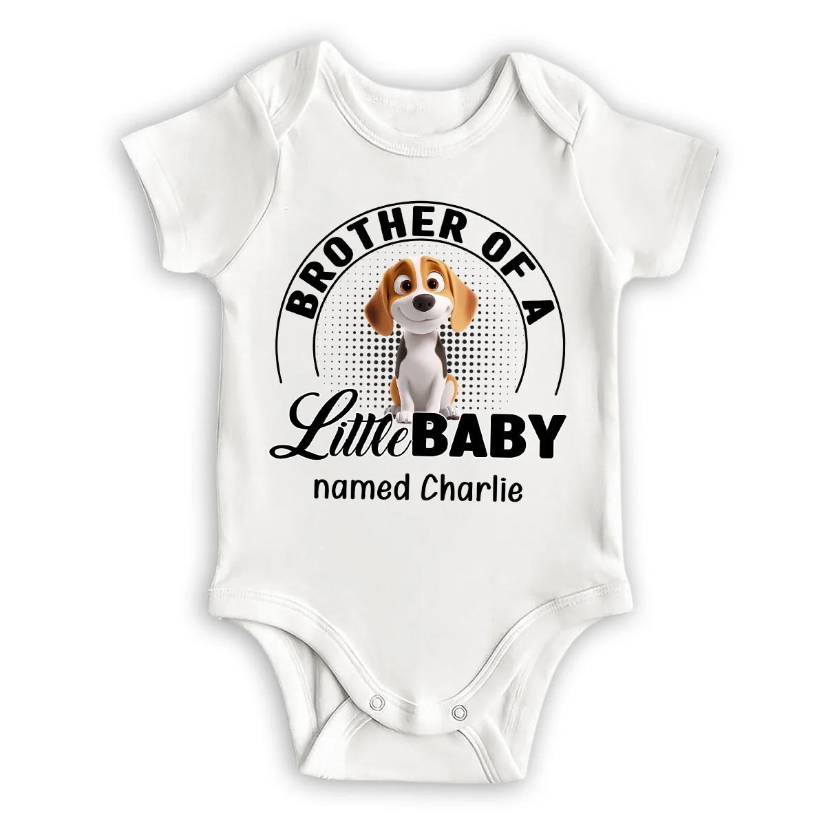 Dog Family Of Little Baby - Personalized Custom Baby Onesie