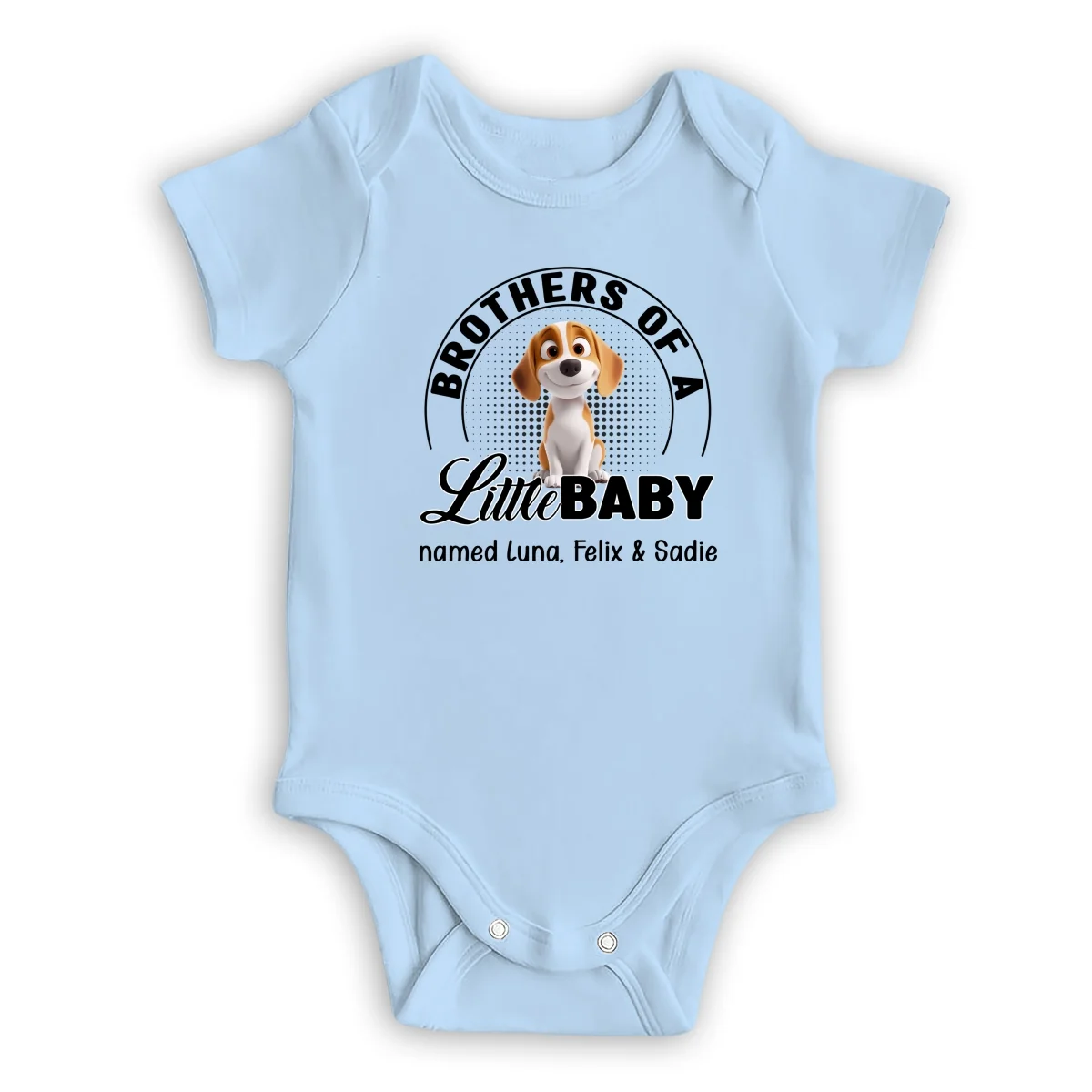 Dog Family Of Little Baby - Personalized Custom Baby Onesie - Image 8