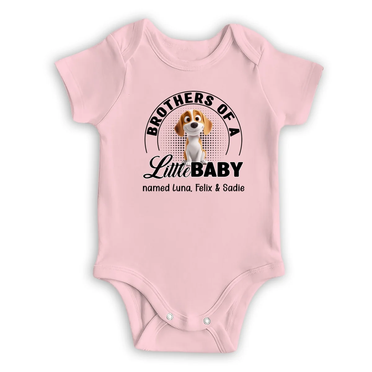 Dog Family Of Little Baby - Personalized Custom Baby Onesie - Image 9