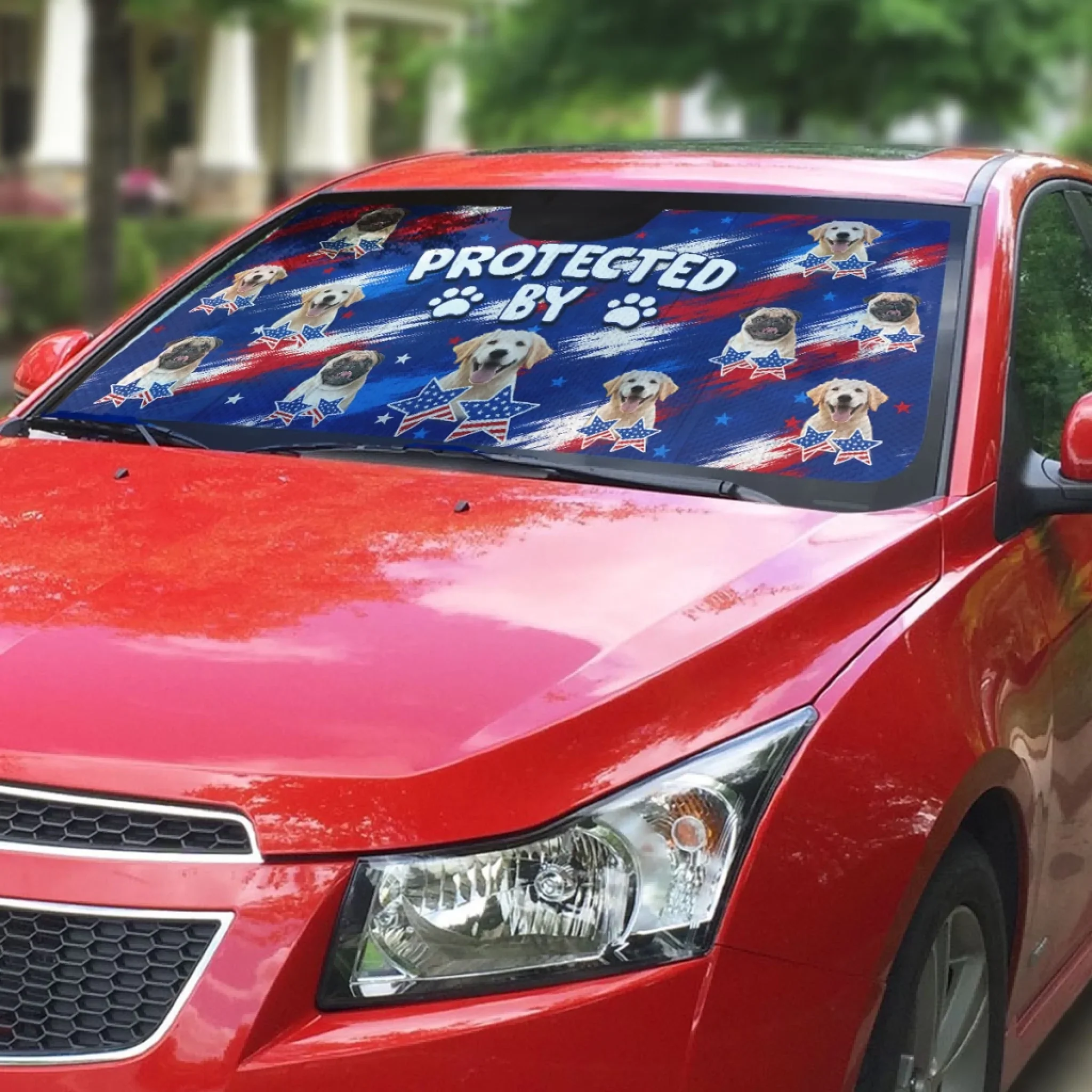 Dog Funny Photo - Personalized Custom Car Sunshade - Image 2
