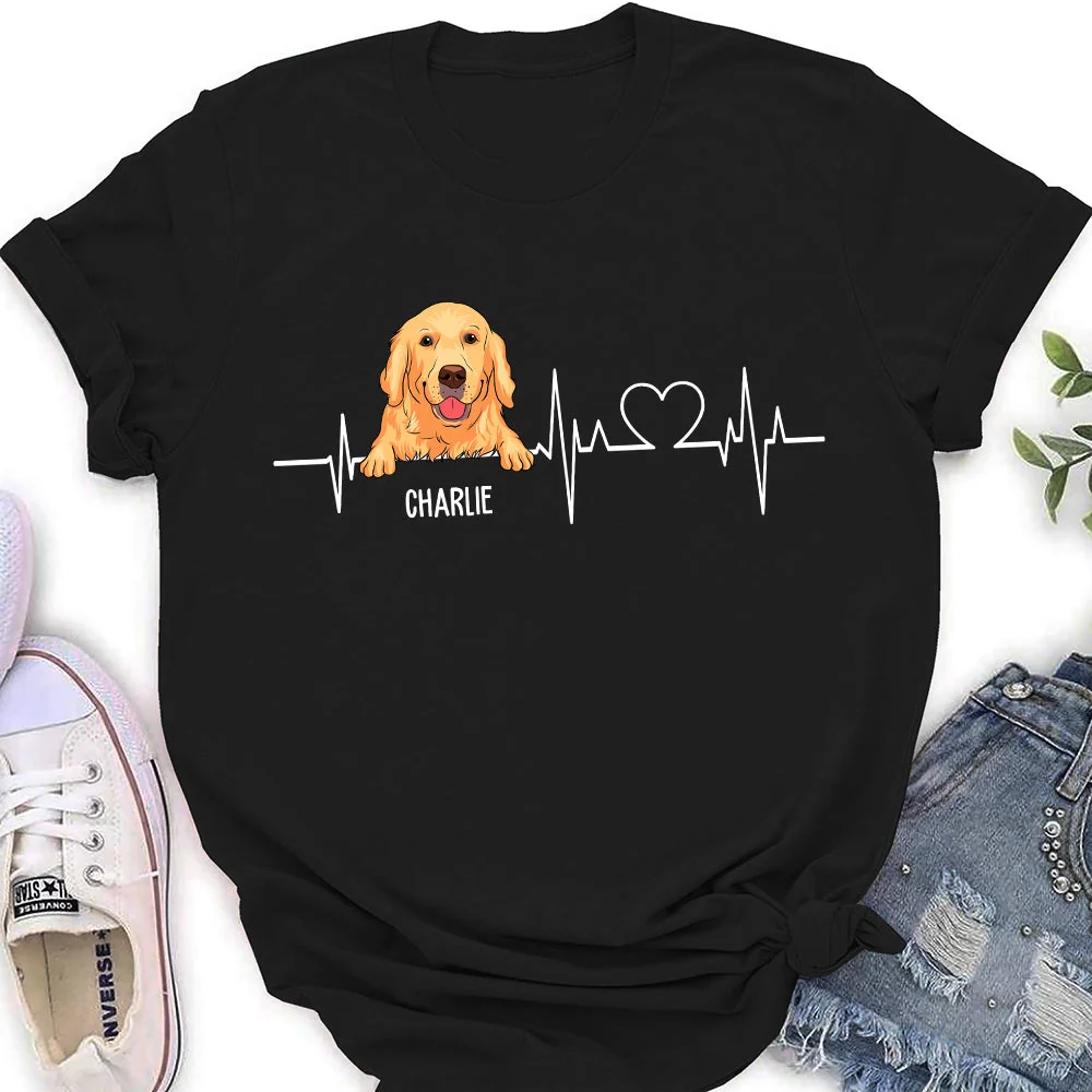 Dog Heartbeat 2 - Personalized Custom Women's T-shirt - Image 5