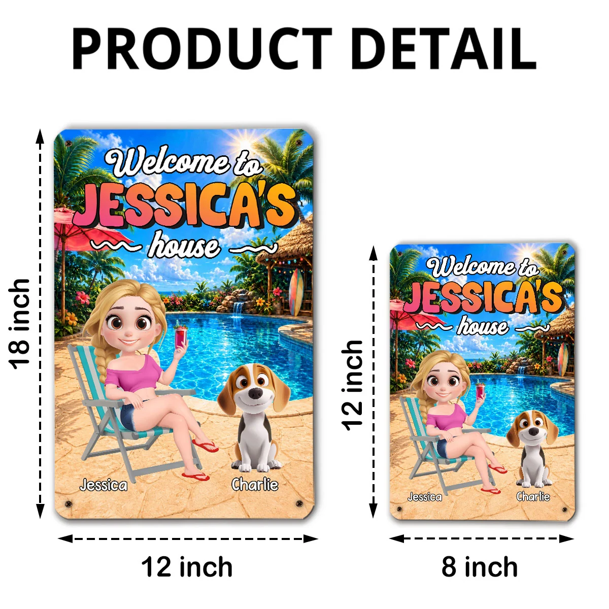 Dog House Summer - Personalized Custom Metal Sign - Image 6