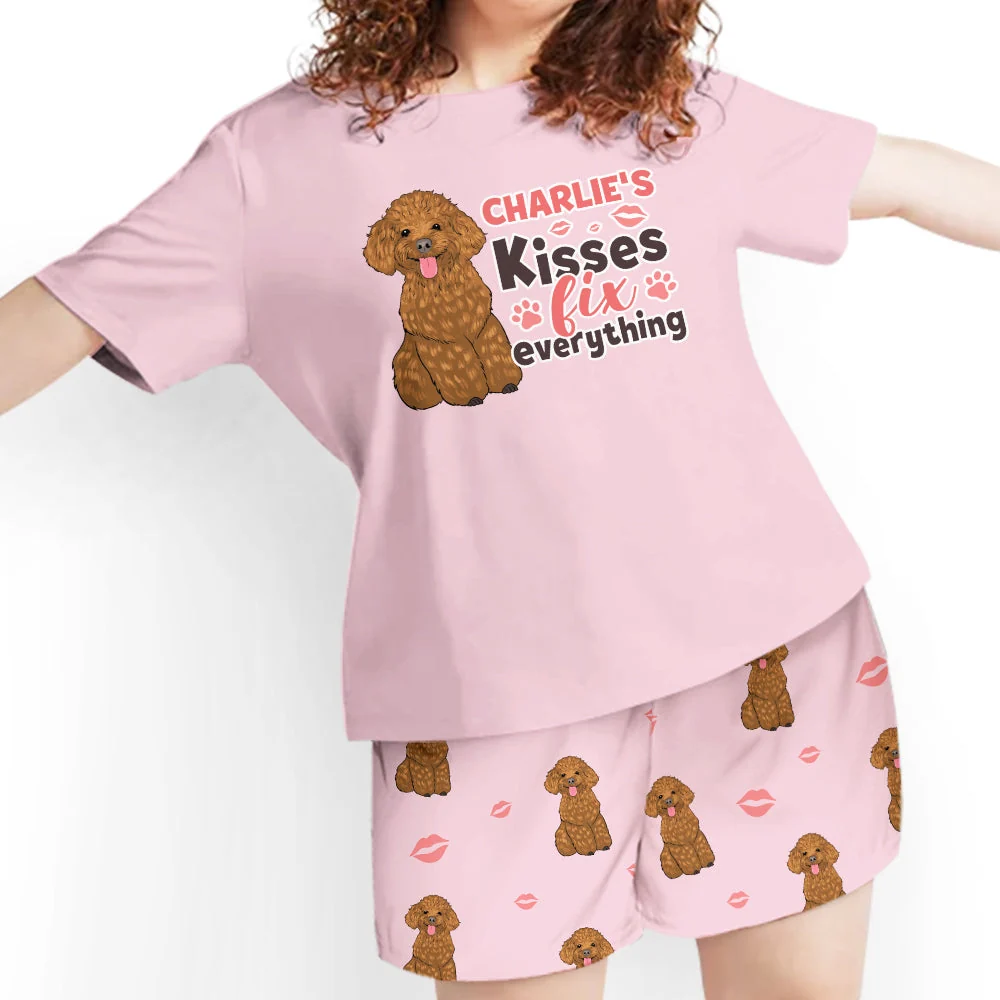 Dog Kisses - Personalized Custom Short Pajama Set