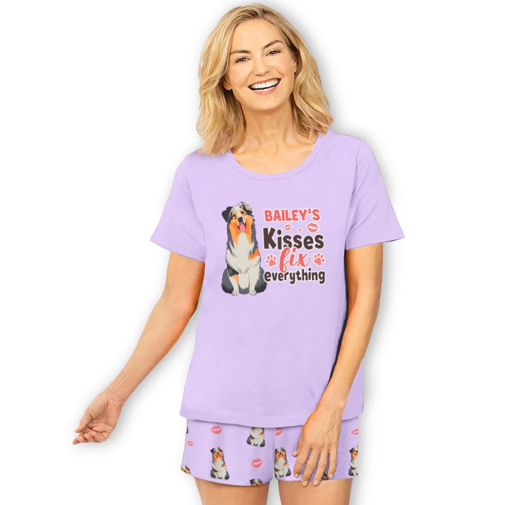 Dog Kisses - Personalized Custom Short Pajama Set - Image 3