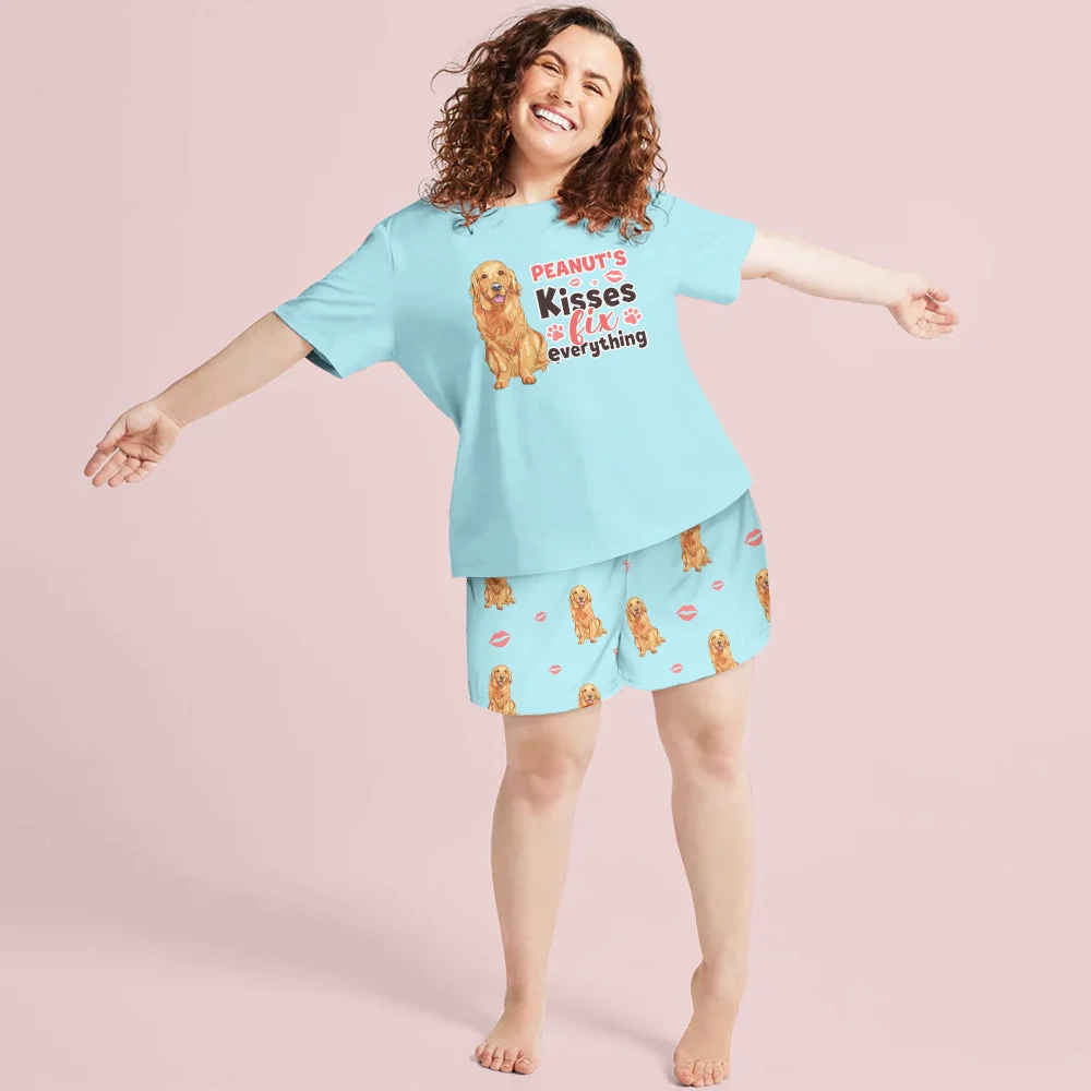 Dog Kisses - Personalized Custom Short Pajama Set - Image 4