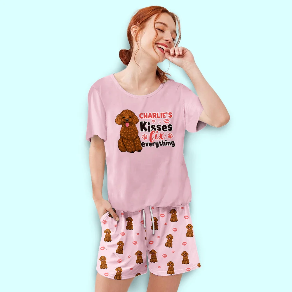 Dog Kisses - Personalized Custom Short Pajama Set - Image 5