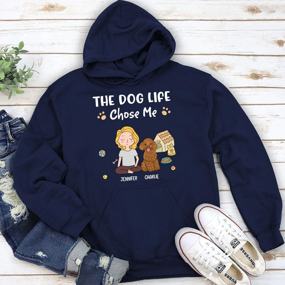 Dog Life Chose Me - Personalized Custom Hoodie - Image 2