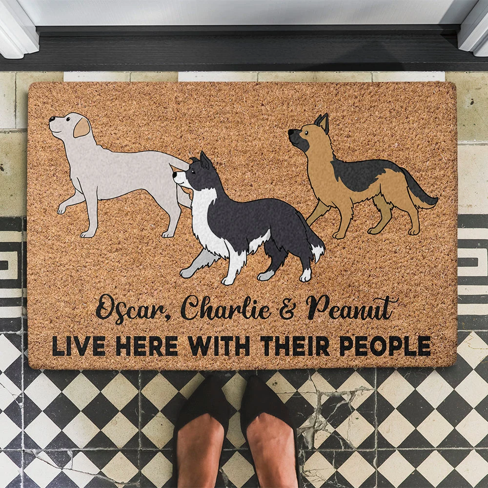 Dog Lives Here - Personalized Custom Doormat - Image 5