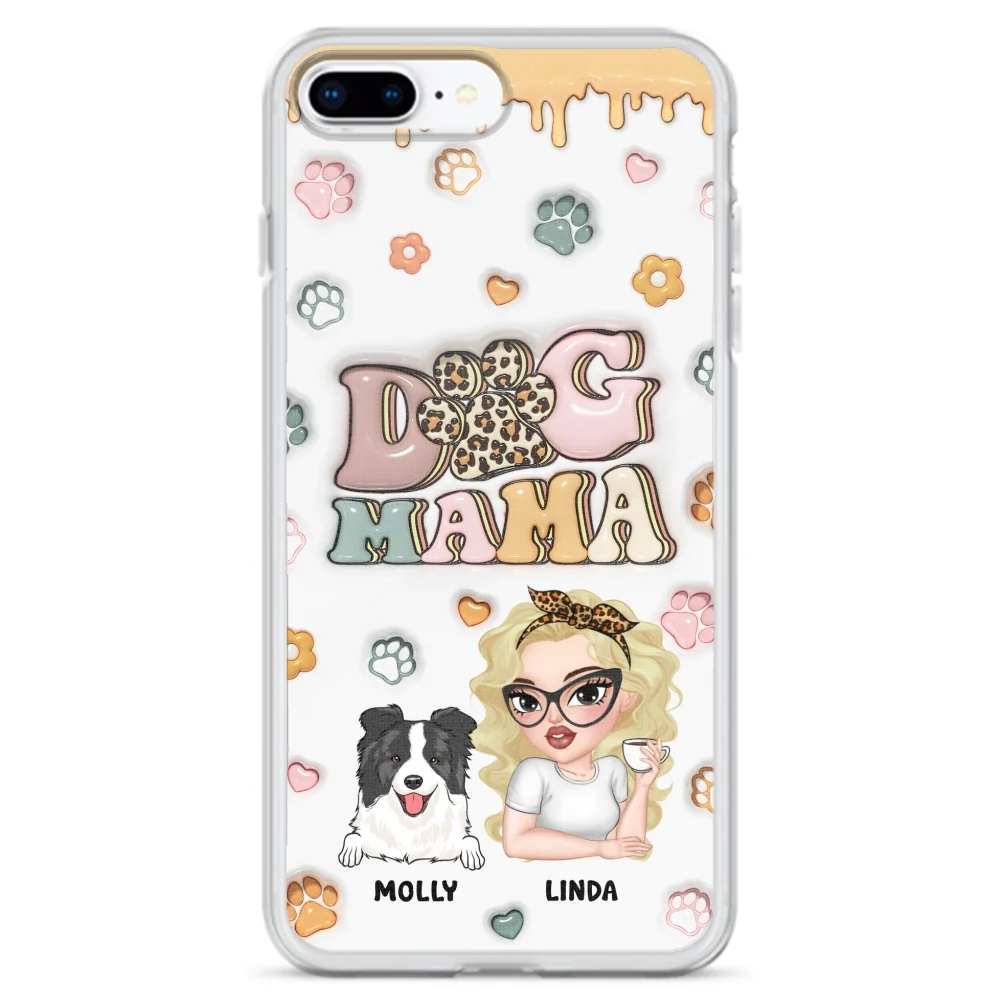Dog Mama - Personalized Custom 3D Inflated Effect Phone Case - Image 7