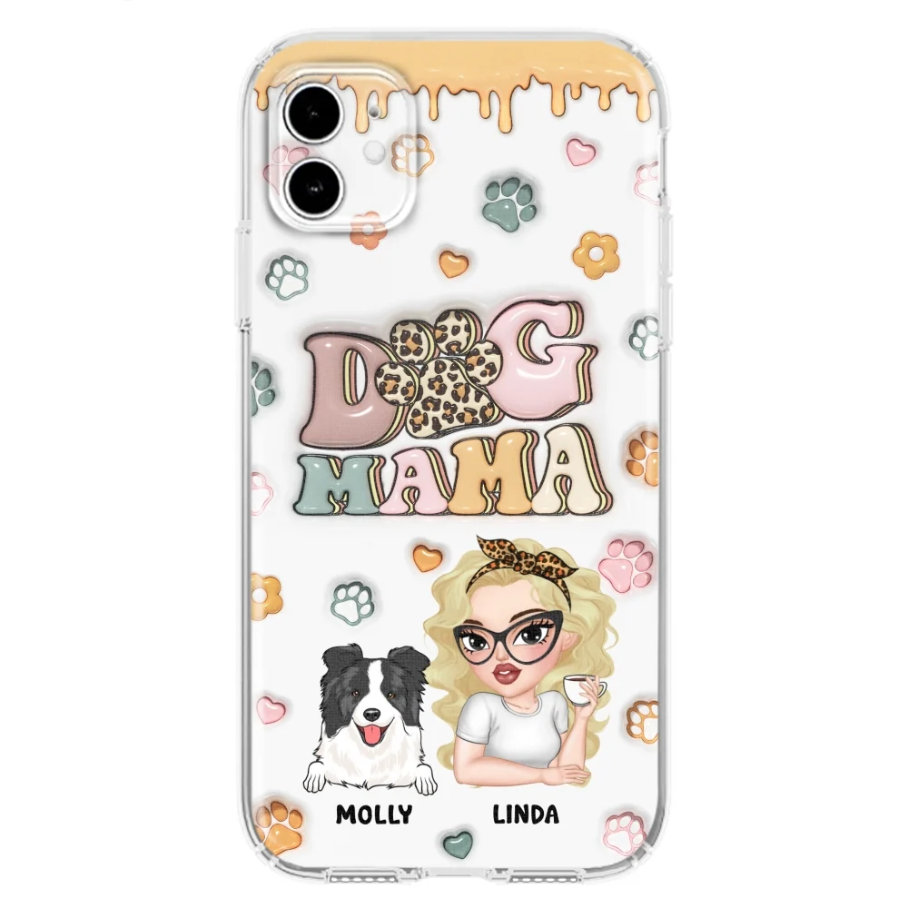 Dog Mama - Personalized Custom 3D Inflated Effect Phone Case - Image 8