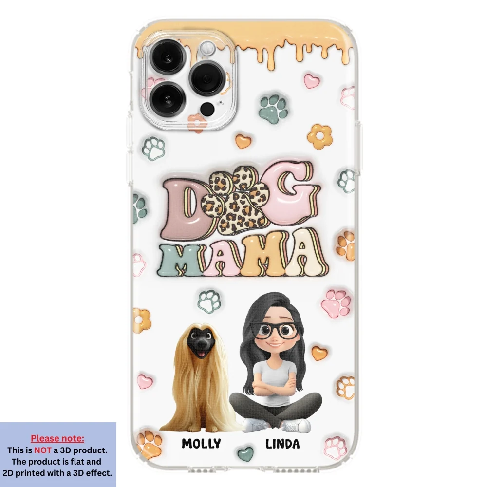 Dog Mama Version 2 - Personalized Custom 3D Inflated Effect Phone Case - Image 12