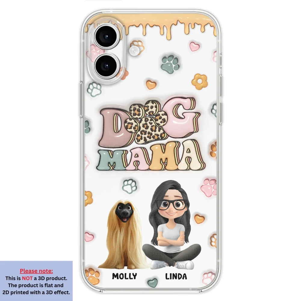 Dog Mama Version 2 - Personalized Custom 3D Inflated Effect Phone Case - Image 25