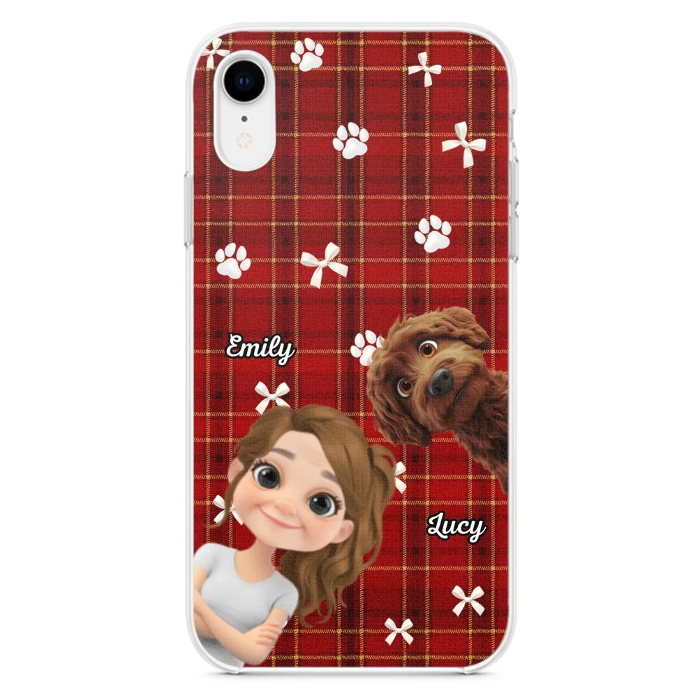 Dog Mom Bow Paw - Personalized Custom Phone Case - Image 22
