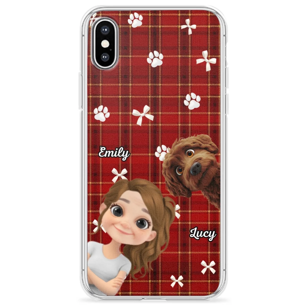 Dog Mom Bow Paw - Personalized Custom Phone Case - Image 24
