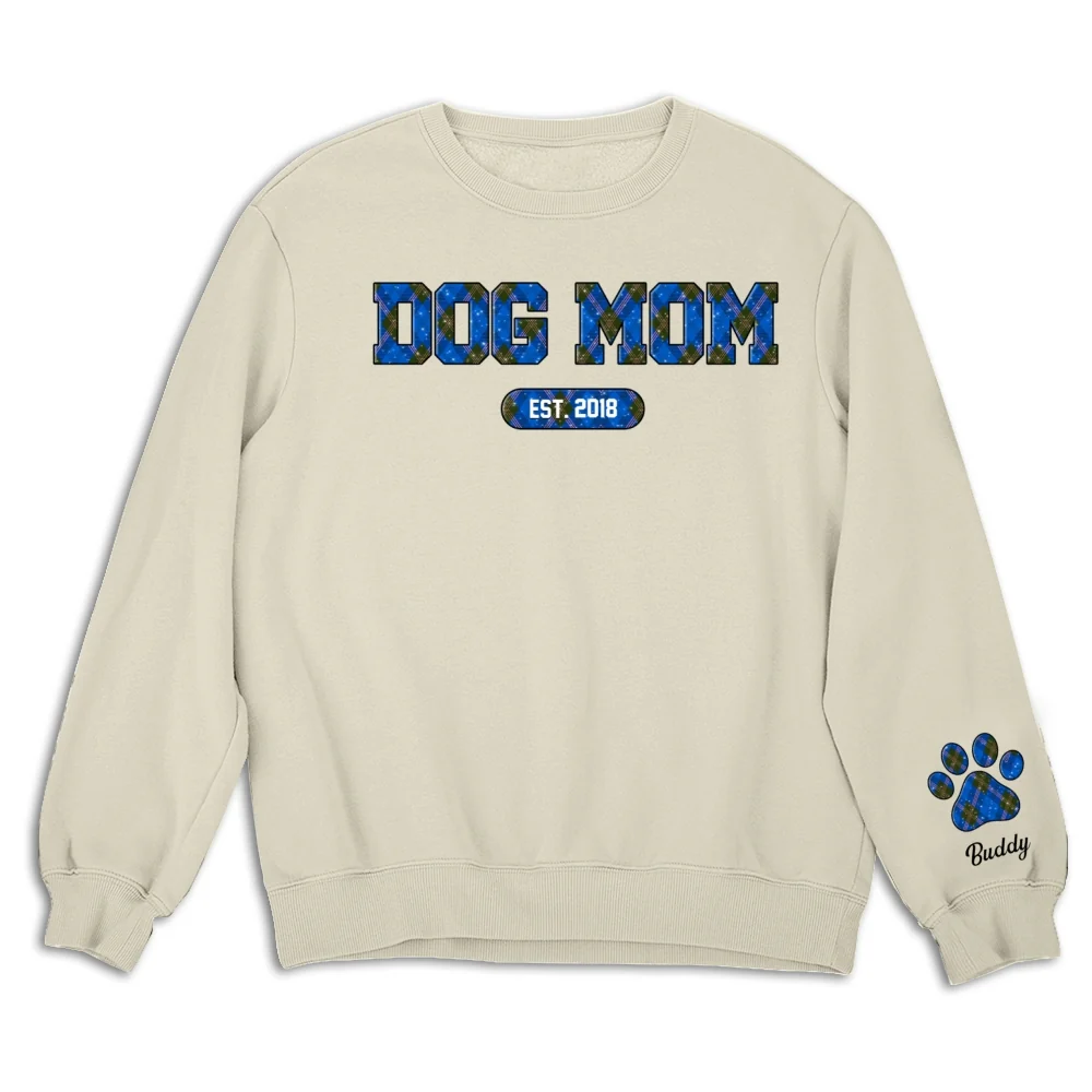 Dog Mom Christmas - Personalized Custom Sweatshirt - Image 8