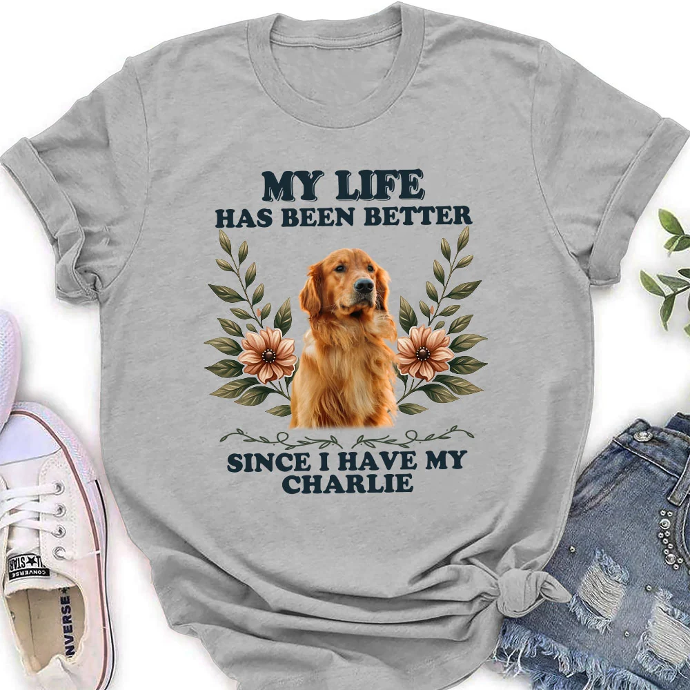 Dog Mom Club Photo - Personalized Custom Women's T-Shirt - Image 4