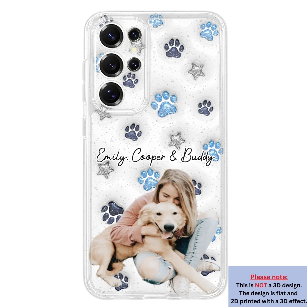 Dog Mom Dad Blue Star Photo - Personalized Custom 3D Inflated Effect Phone Case - Image 34