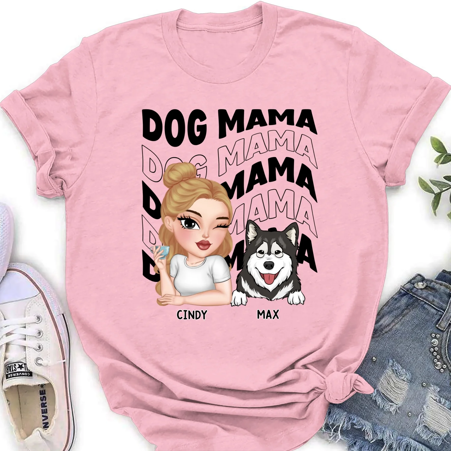 Dog Mom Era Version 2 - Personalized Custom Women's T-shirt - Image 8