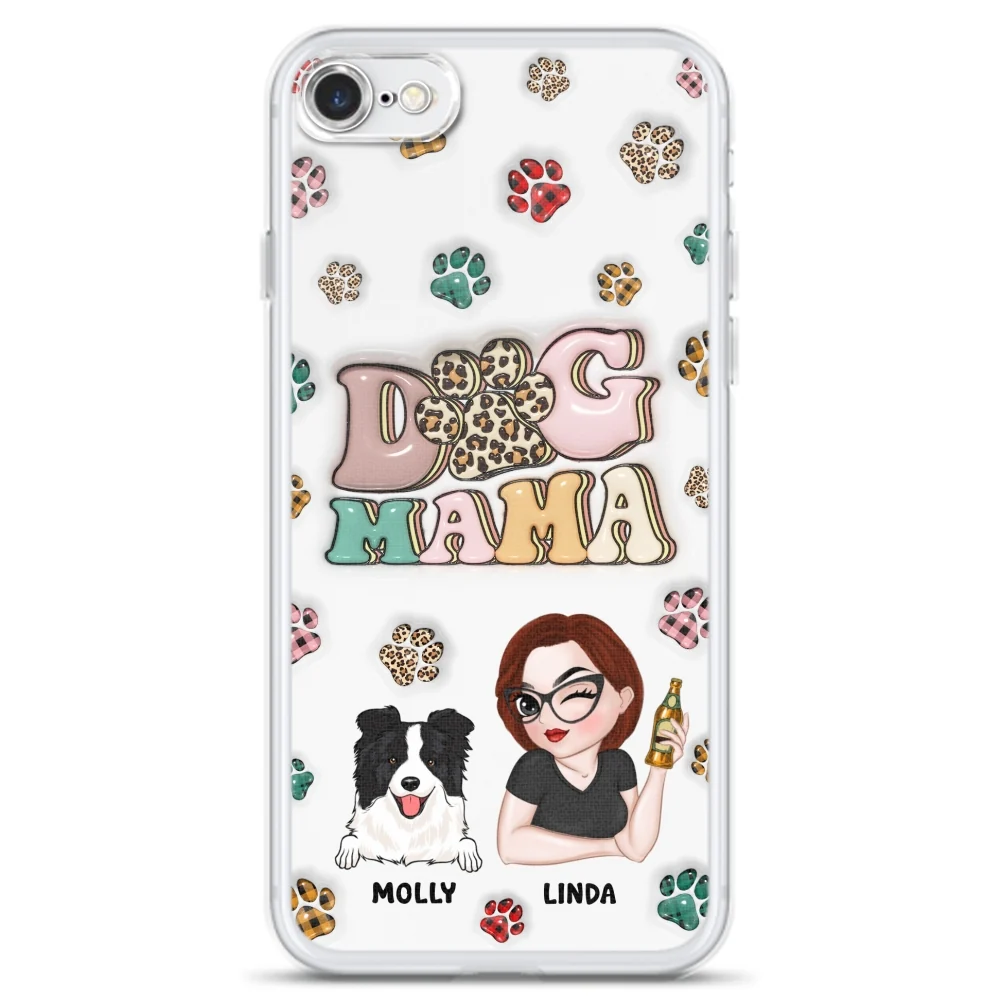 Dog Mom For Life - Personalized Custom 3D Inflated Effect Phone Case - Image 6