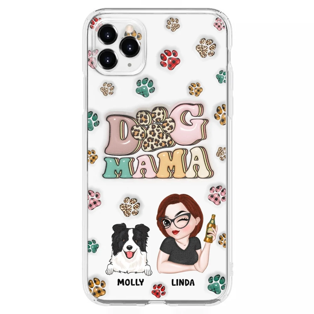 Dog Mom For Life - Personalized Custom 3D Inflated Effect Phone Case - Image 9