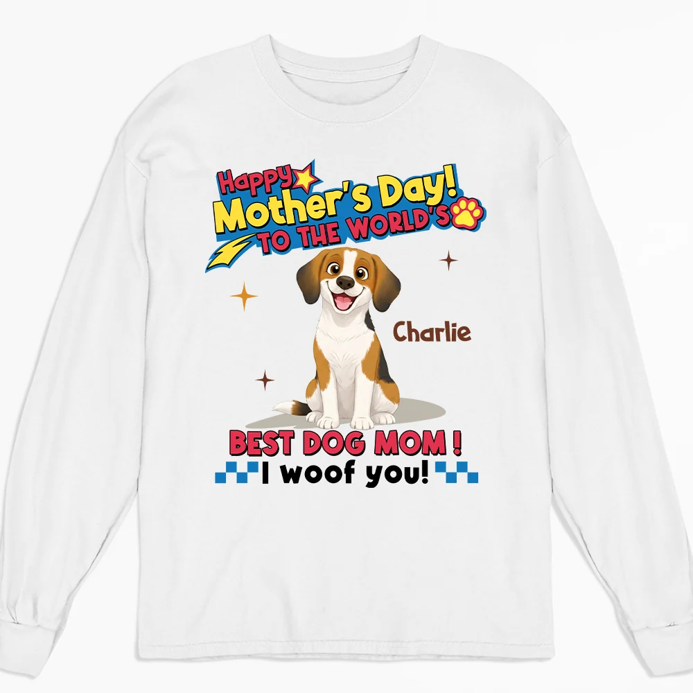 Dog Mom Forever - Personalized Custom Long Sleeve T-shirt