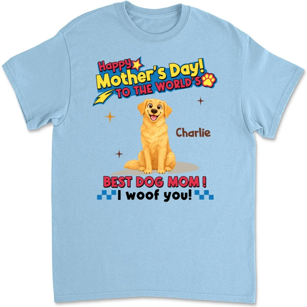 Dog Mom Forever - Personalized Custom Unisex T-shirt - Image 7