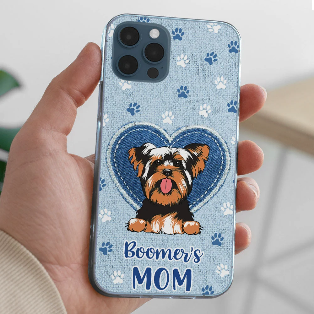 Dog Mom Jean - Personalized Custom Phone Case - Image 2