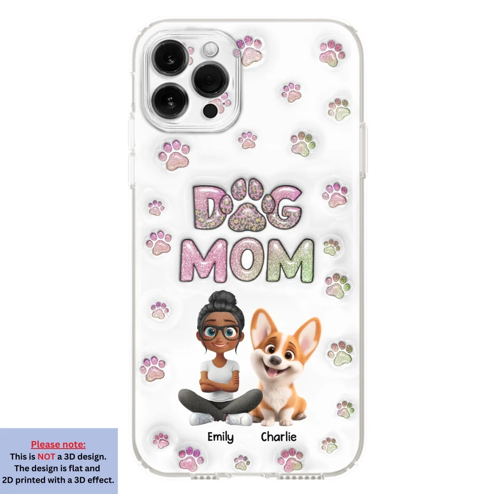 Dog Mom Lovely Chibi - Personalized Custom 3D Inflated Effect Phone Case - Image 12