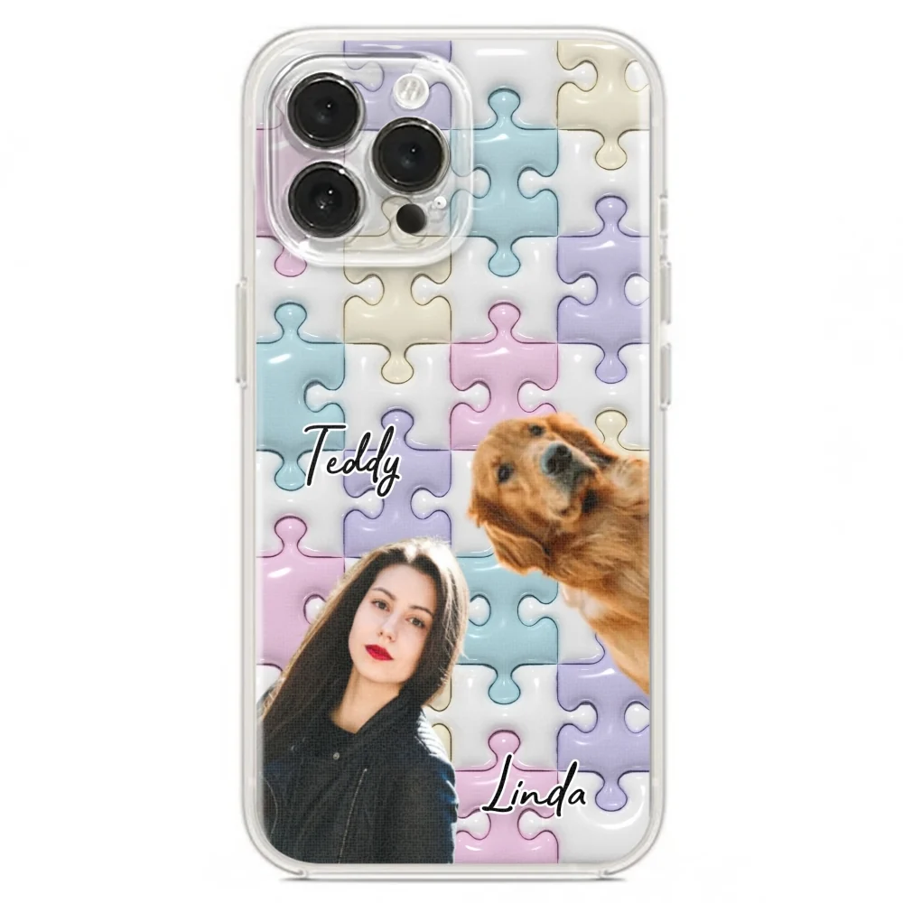 Dog Mom Puzzle Photo - Personalized Custom 3D Effect Phone Case - Image 19
