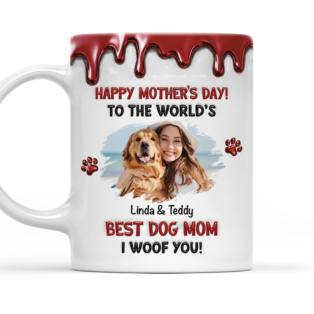 Dog Mom Special Day Photo - Personalized Custom 3D Effect Mug