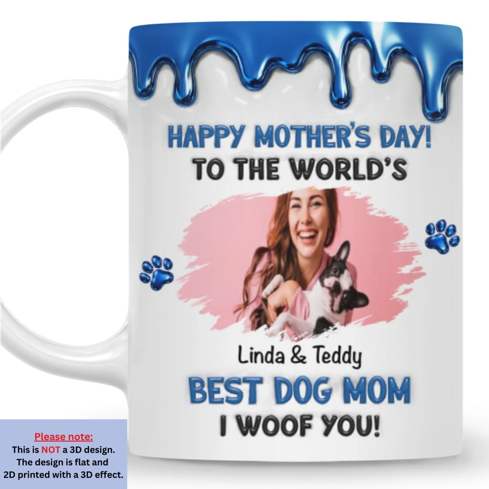 Dog Mom Special Day Photo - Personalized Custom 3D Effect Mug - Image 8