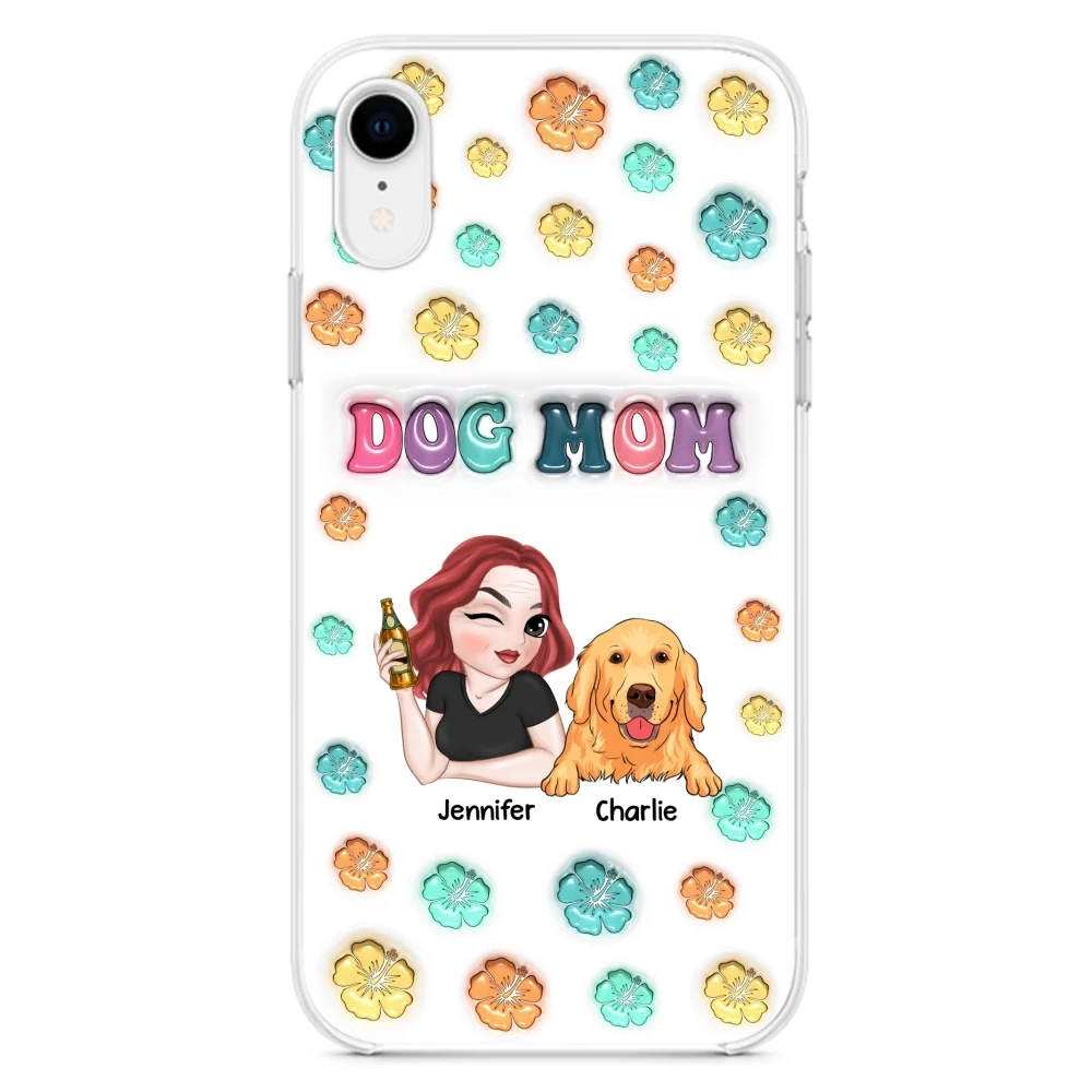 Dog Mom Summer - Personalized Custom 3D Inflated Effect Phone Case - Image 21