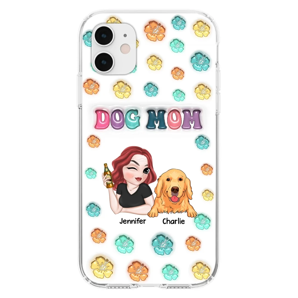 Dog Mom Summer - Personalized Custom 3D Inflated Effect Phone Case - Image 9