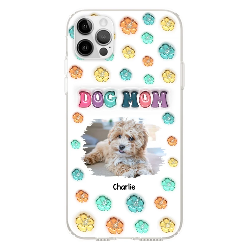 Dog Mom Summer Photo - Personalized Custom 3D Inflated Effect Phone Case - Image 11