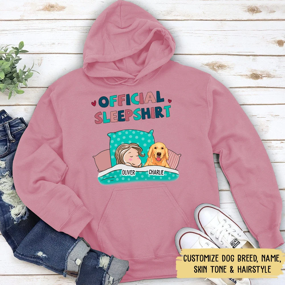 Dog Official Sleepshirt - Personalized Custom Hoodie - Image 3