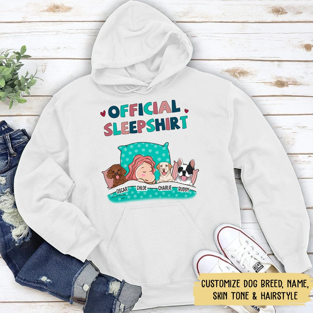 Dog Official Sleepshirt - Personalized Custom Hoodie - Image 4