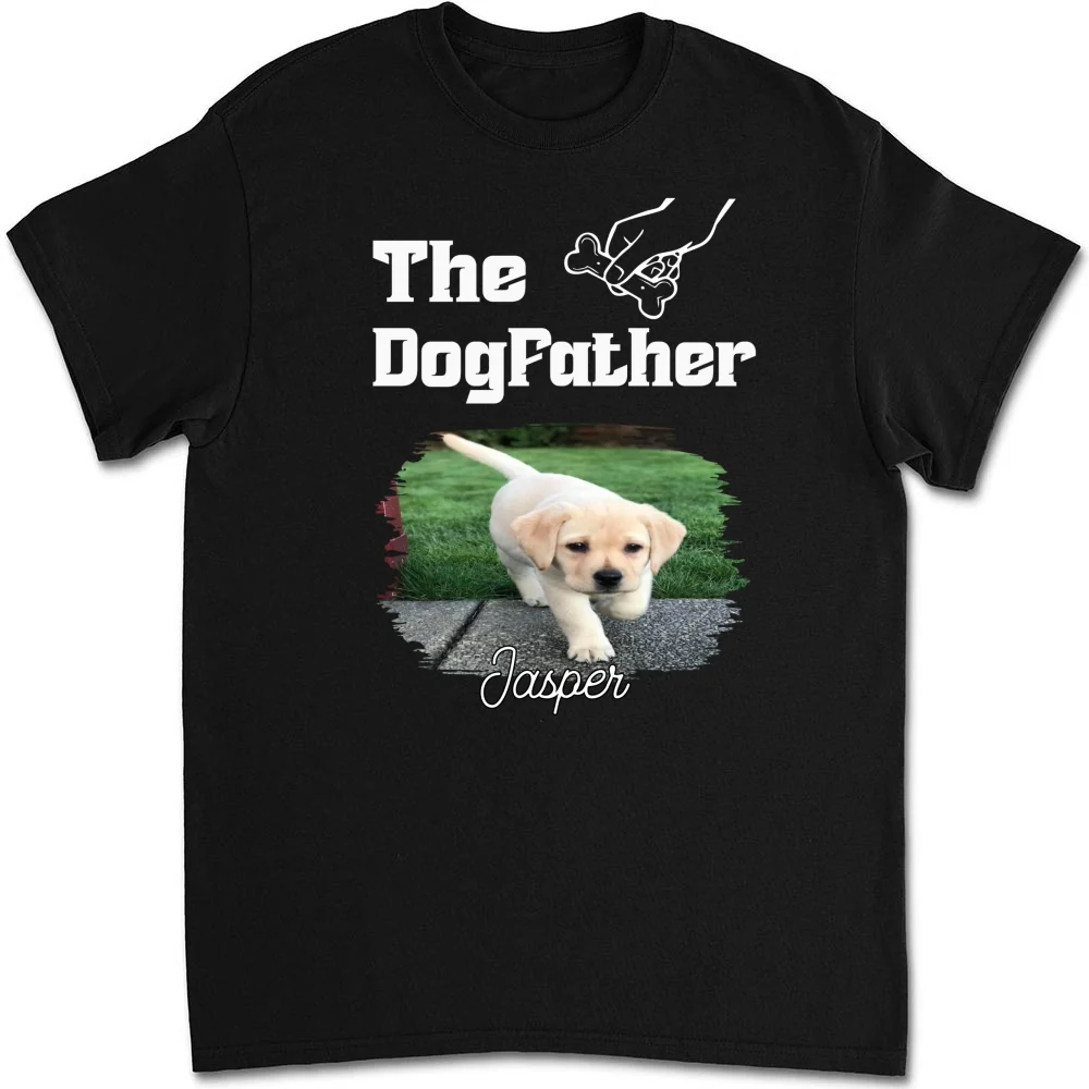 Dog Parents Line Photo - Personalized Custom Unisex T-shirt - Image 2