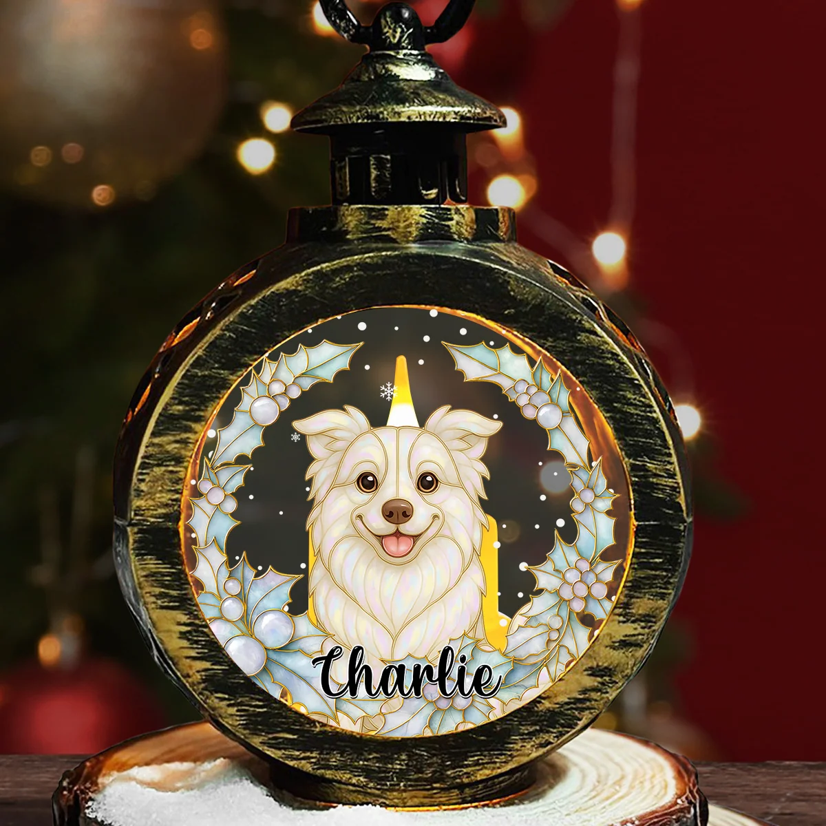 Dog Pearl - Personalized Custom Christmas Lantern