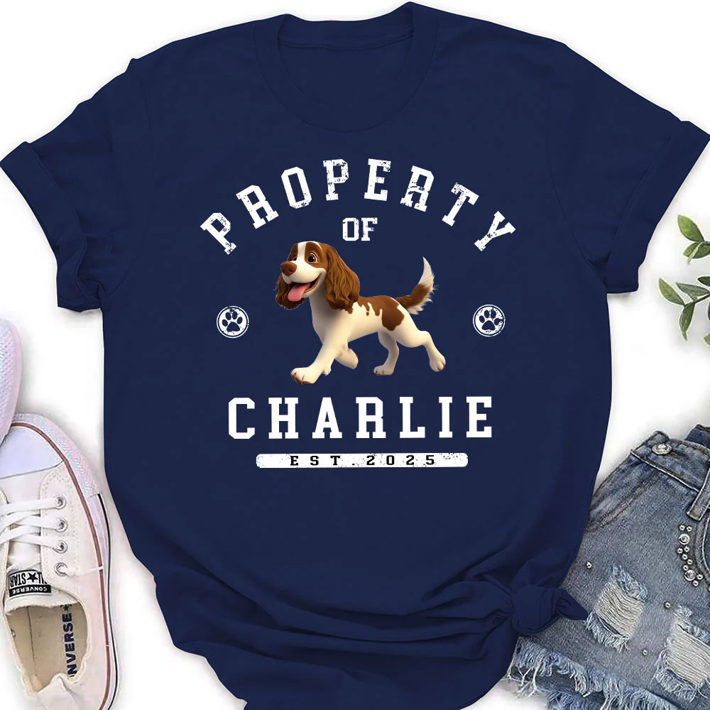 Dog Property Cartoon - Personalized Custom Women's T-shirt - Image 2