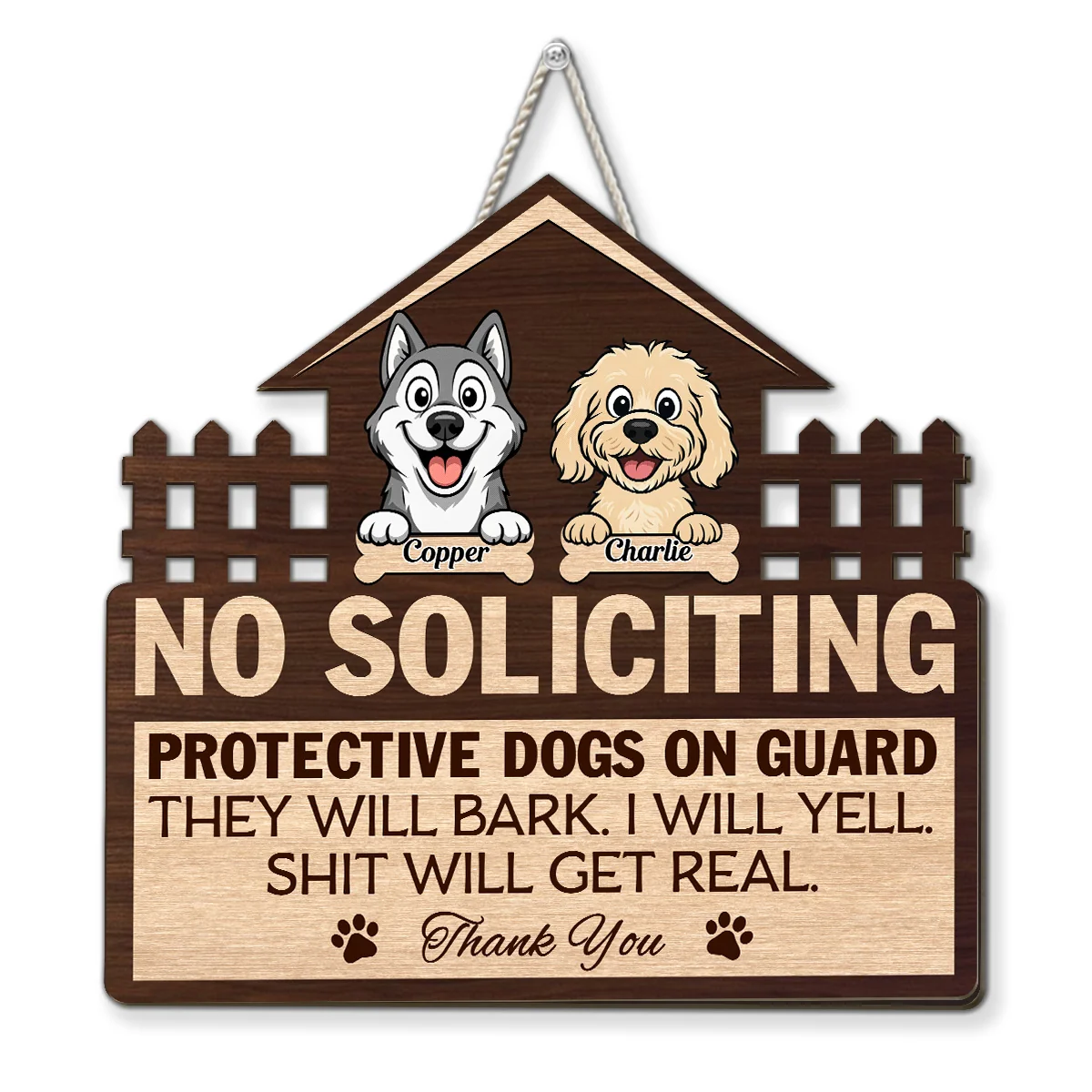 Dog Says Keep Walking - Personalized Custom Wood Sign